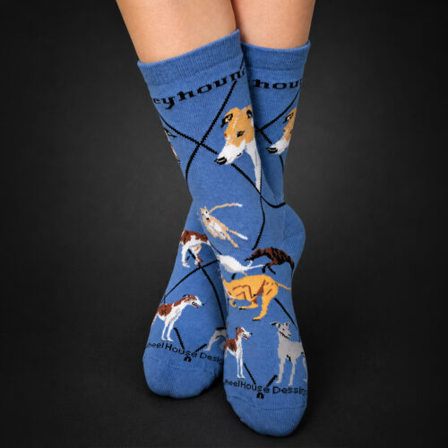 Greyhound Design Crew Socks