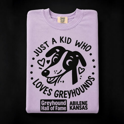 Kids "Just a Kid Who Loves Greyhounds" T-Shirt